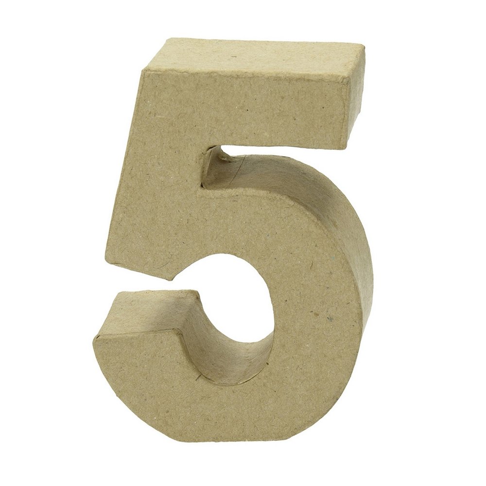 Antall H 10 x T 3 cm - 5 - Pappsiffer, Bokstaver og siffer, Pappartikler, Dekorstammer, Hobbymateriale, Håndverk