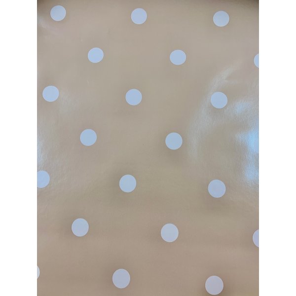 Beige vit prick metervara