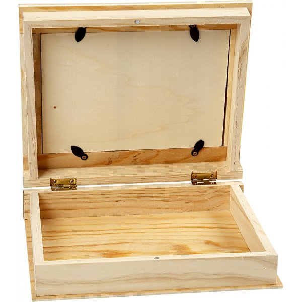 Bokask med passpartout i locket - 21,7x18x5,5 cm Bokask med passpartout i locket - 21,7x18x5,5 cm