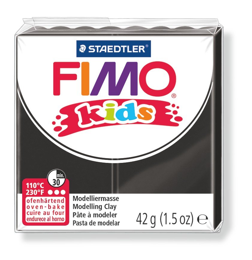 Modellervoks Fimo Kids 42g - Sort - Fimolera, Modellere, Hobbyartikler til børn, Hobbymateriale, Håndværk