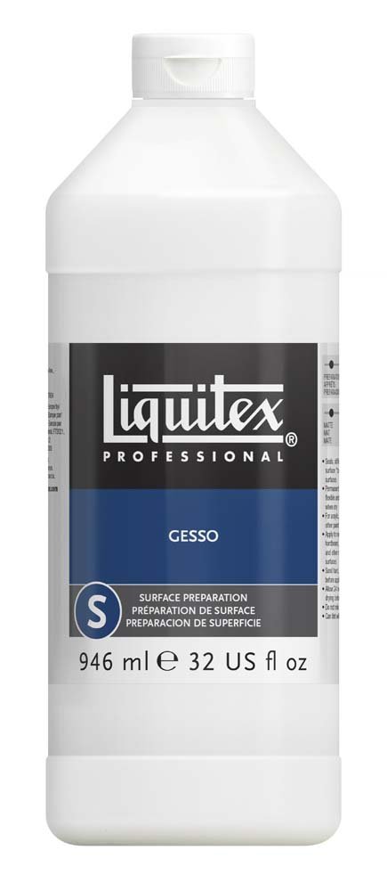 Hvid Gesso Liquitex 946 ml - Akrylmedier, Malermedium, Fernis og kunstner medier til kunstmaling