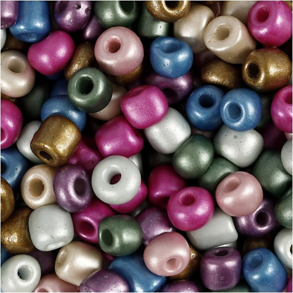 Rocaillepärlor - metallicfärger - 720 g Rocaillepärlor - metallicfärger - 720 g