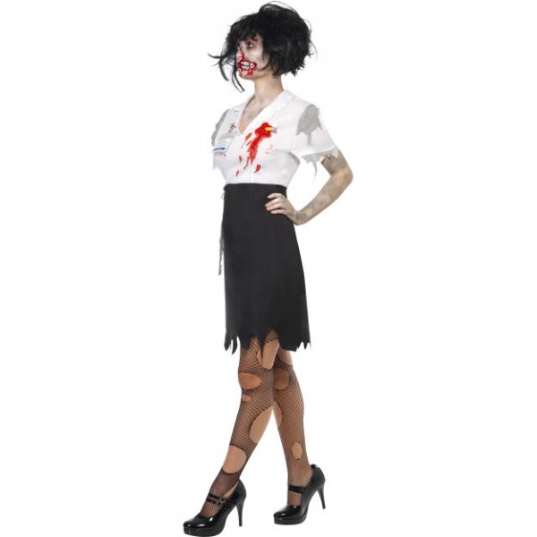 Kontorszombie maskeraddräkt kvinna - X-Small Kontorszombie maskeraddräkt kvinna - X-Small