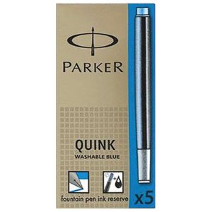 Blckpatron Parker Ink - Cartridge Quink Royal - Blue Washable 5-pack 1-Blist