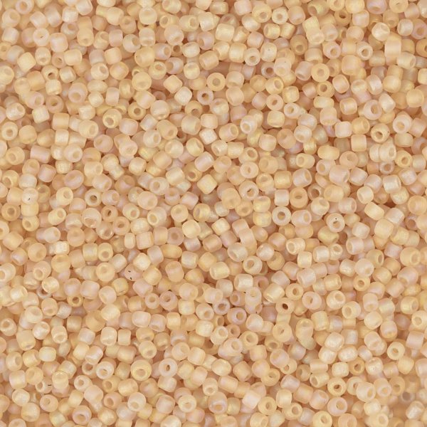 Rocaillep�rlor matt frozen 1,7 mm Beige 25 g