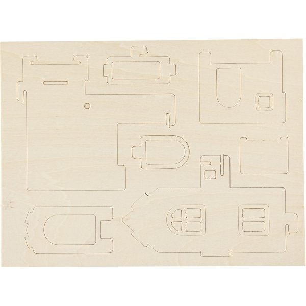 3D Konstruktionsfigur - Hus med altan 3D Konstruktionsfigur - Hus med altan
