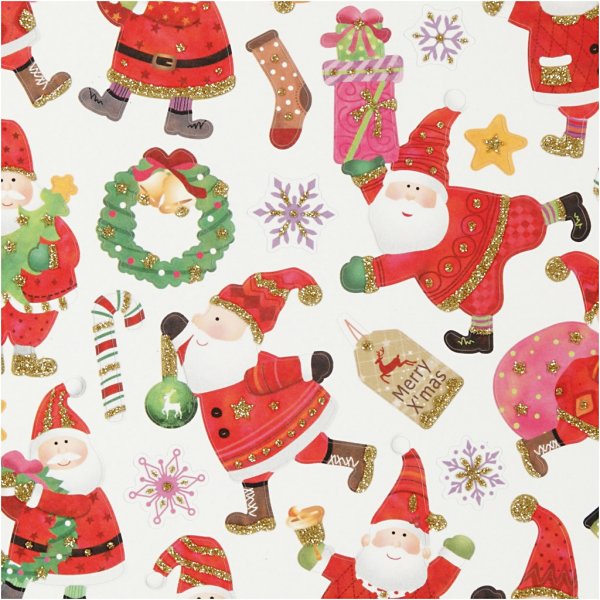 Klistermärken - glad jultomte Klistermärken - glad jultomte