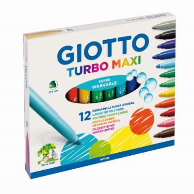 Tuschpennor Giotto Turbo Maxi - 12-pack