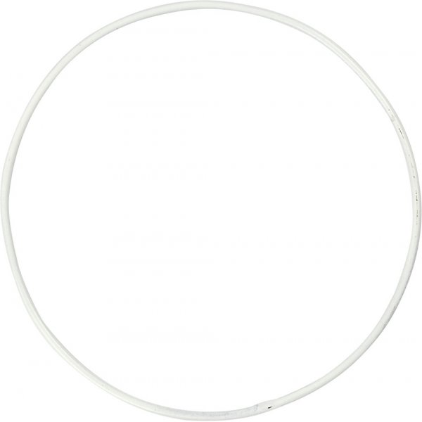 Metallring - vit - Ø10 cm - 10 st Metallring - vit - Ø10 cm - 10 st