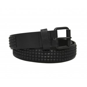 L�derb�lte med nitar - Svart