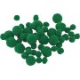 Pomponer i olika storlekar, gr�na 100-pack