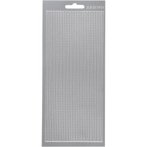 Stickersbård självhäftande 10x23 cm Silver - 1 ark Stickersbård självhäftande 10x23 cm Silver - 1 ark