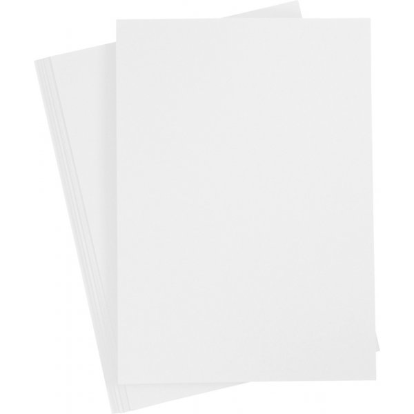 Färgad Kartong - vit - A4 - 180 g - 20 ark Färgad Kartong - vit - A4 - 180 g - 20 ark