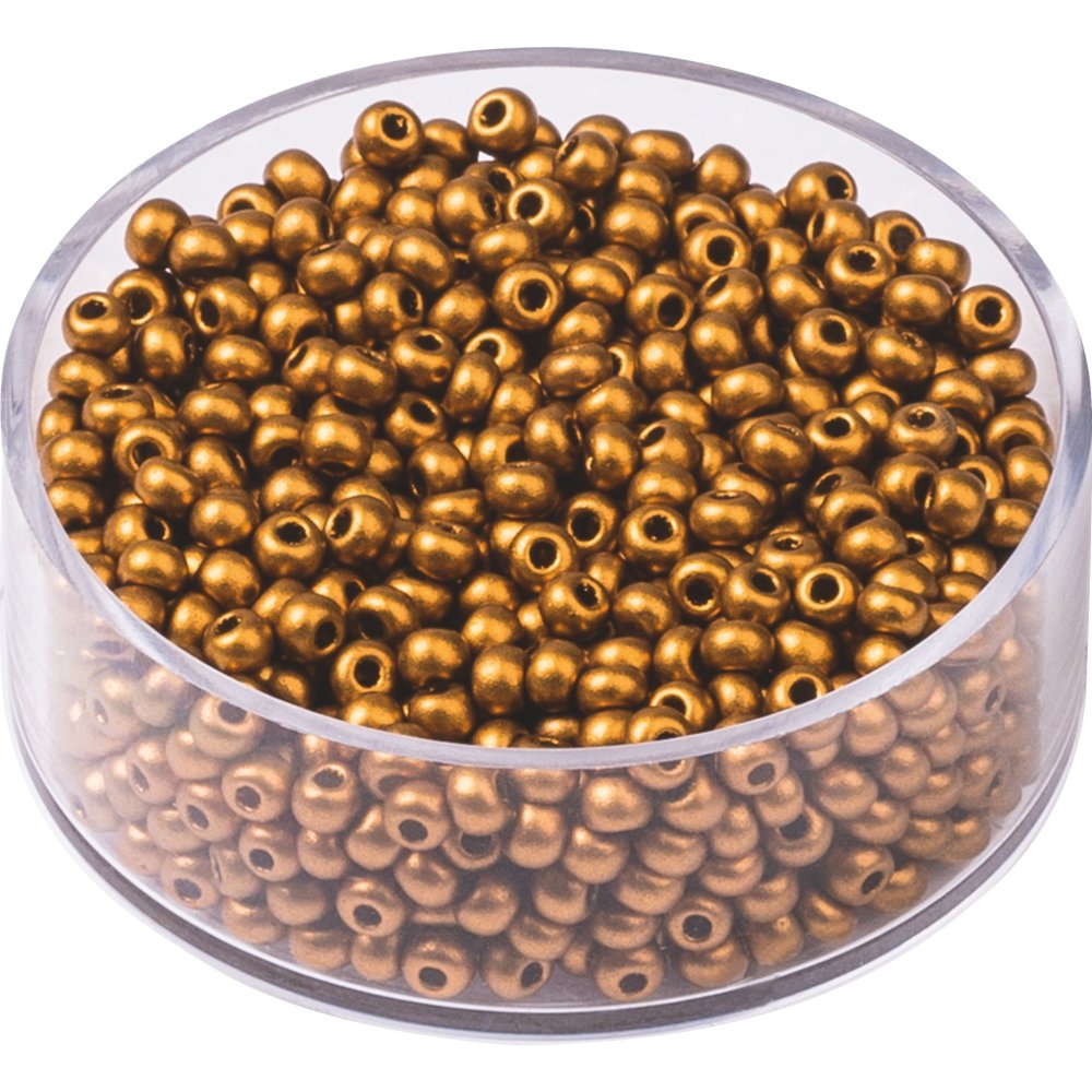 Boheme rocailleperler 2,5 mm 17 g - Okker - Blandinger af rocaillesperler, Rocaillesperler, Håndværk