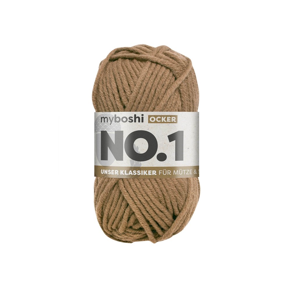 Myboshi No.1 - 50 g - Okker - Myboshi garn, Garn, Strikke, hækle, knytte og væve