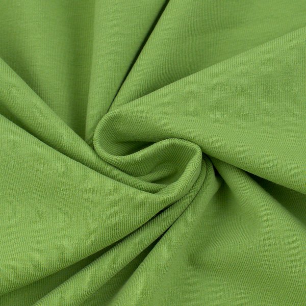 Bomullsjersey i stretchkvalitet Basic 2 - 150 cm - Limegrønn - Bomullsstretch, Bomullstoff, Tekstiler