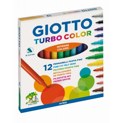 Tusjpenner Giotto Turbo - 12-pakning