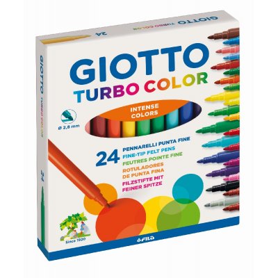 Tuschpennor Giotto Turbo - 24-pack