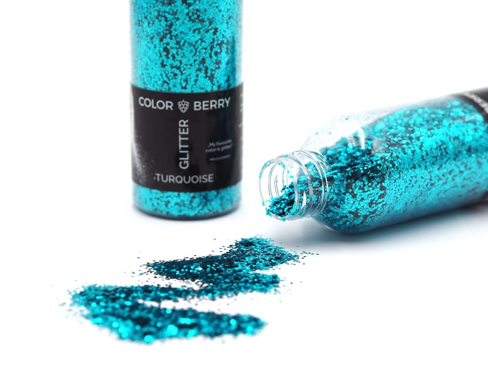 Glitter Dusty til harpiks - Turquoise Chunky - Harpiks, Støbning, Støbning, Hobbymateriale, Håndværk