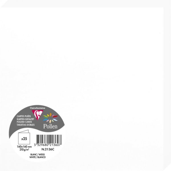 Pollen Dubbelkort 160x160- 25-pack - Vit