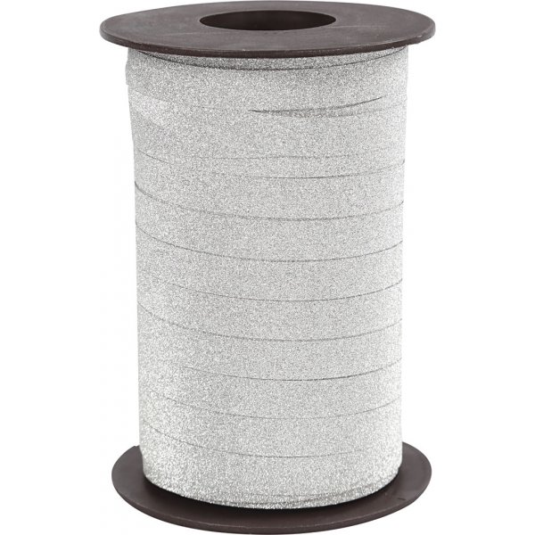 Presentsnören - silver - glitter - 100 m Presentsnören - silver - glitter - 100 m