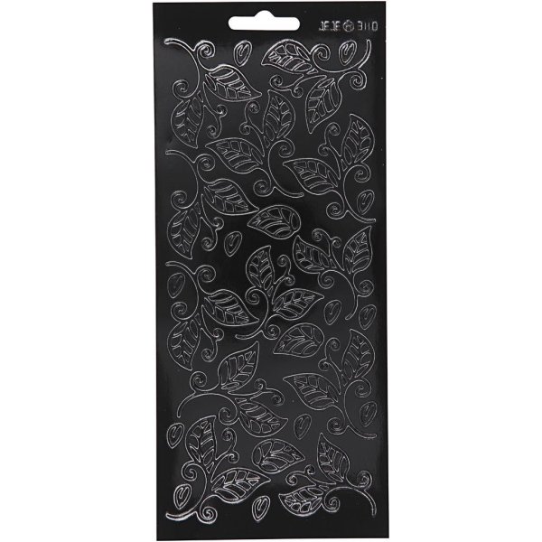 Klistermærkeark 10x23 cm Sort - 1 ark Klistermærkeark 10x23 cm Sort - 1 ark