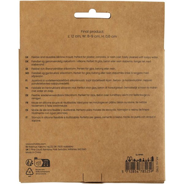 Silikonform Skjell 12 x 8-9 cm 2 stk Silikonform Skjell 12 x 8-9 cm 2 stk