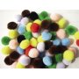 50 pomponer i blandade färger, 15 mm 50 pomponer i blandade färger, 15 mm