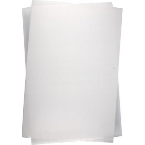 Krymp plastplader - Mat hvid - 10 ark