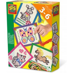 Broderiset barn 4 motiv 20x15 cm - SES Creative