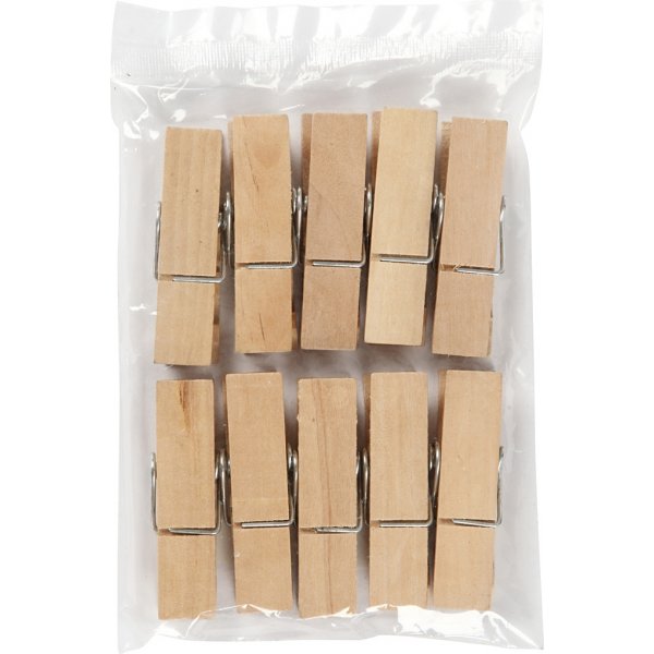 Klädnypor - 7,2 x 2 cm - 10 st Klädnypor - 7,2 x 2 cm - 10 st