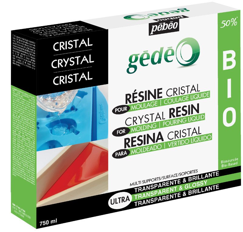 Resin - Pebeo Crystal - Klart bioorganisk harpikssæt 750ml - Harpiks, Støbning, Støbning, Hobbymateriale, Håndværk