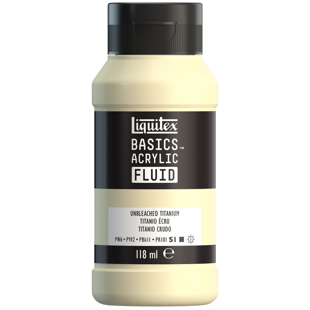 Akrylfärg - Liquitex Basics Fluid - 118ml - Unbleached Titanium - Akrylfärger, Konstnärsfärger