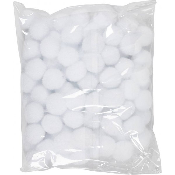 Pompomer - vit - 100 st Pompomer - vit - 100 st