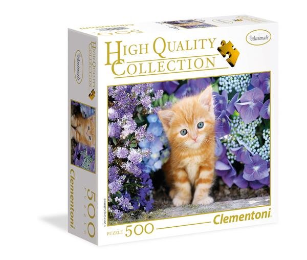 Pussel HQ Kollektion Kvadratisk 500 bitar - Rd katt