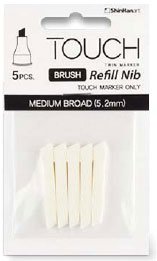 Touch Brush Marker Tip 5 stk. - Medium Bred
