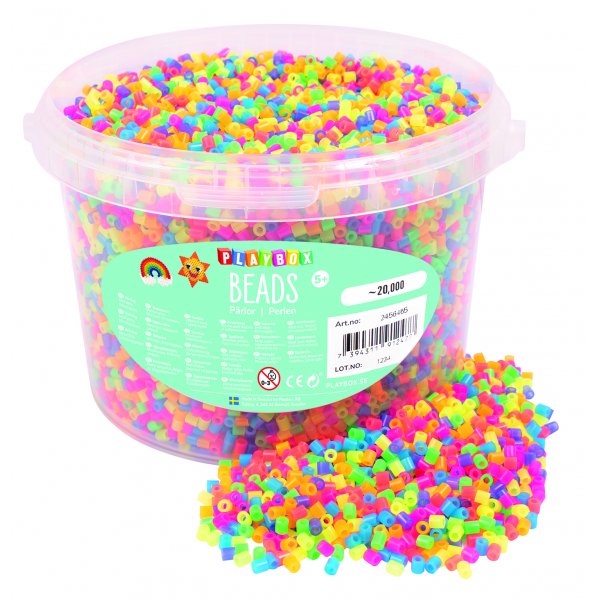 Rörpärlor neon - 20000 st Rörpärlor neon - 20000 st