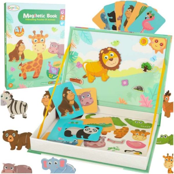 Magnetiskt pussel Safari 47 delar Magnetiskt pussel Safari 47 delar