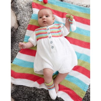 Strikkeopskrift - Babyoveralls, sokker og tppe