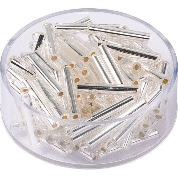 Glasp�rlor silver, 2 mm, 15 g