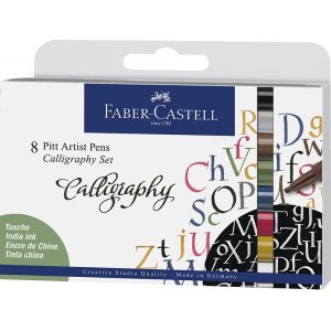 Kalligrafipennset - Faber-Castell - 8 pennor