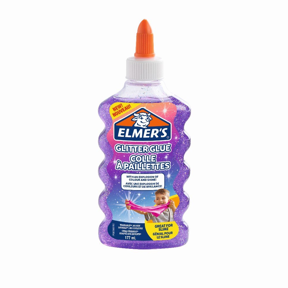 Glitterlim 177ml - Lilla - Slime, Hobbyartikler til børn, Hobbymateriale, Håndværk