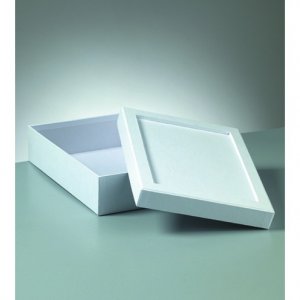 Æske mosaik 20 x 15 x 6 cm - Hvid rektangulær