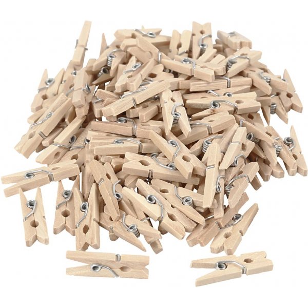 Klädnypor - 25 x 3 mm - 100 st Klädnypor - 25 x 3 mm - 100 st