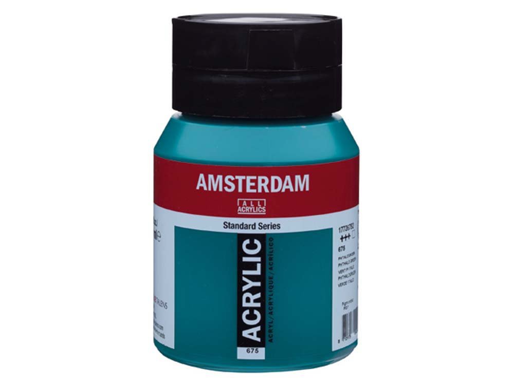 Amsterdam Akryl 500 ml - Phthalo Green - Akrylfarver, Kunstnerfarver