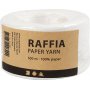 Raffia Papirgarn - hvit - 100 m