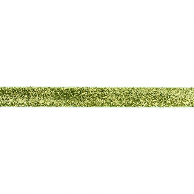 Dekorbånd - Glitter 15 mm - Lime - Dekorationsbånd - Øvrige, Bånd & dekorationsbånd, Tekstilbånd & snor