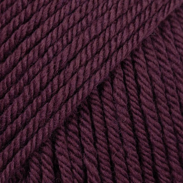 DROPS Daisy Uni Colour garn 50g - Mørk drue (34) - DROPS Daisy, Uldgarn, Garn, Strikke, hækle, knytte og væve