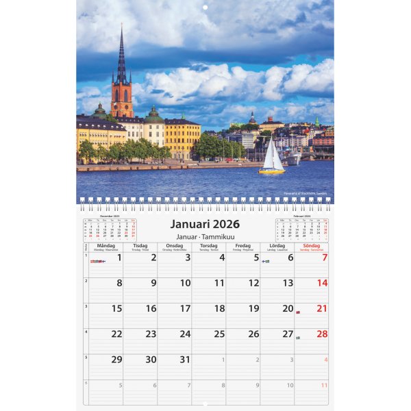 Väggkalender - Scandinavia Väggkalender - Scandinavia