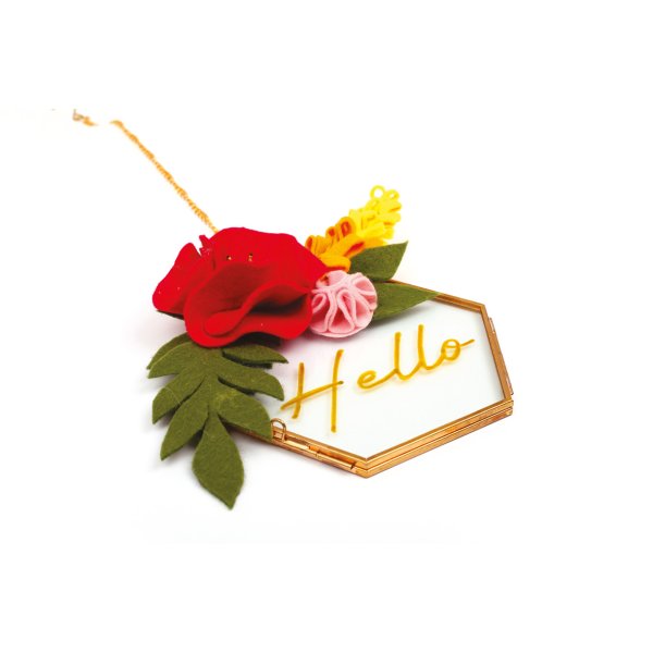 Blomsterdekorerad ram - pysselkit